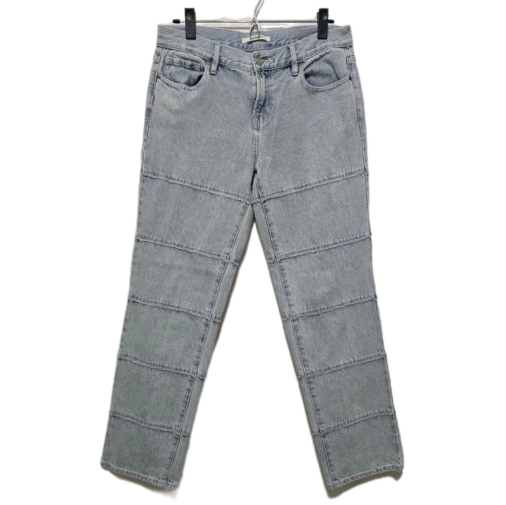 PacSun Seamed Low Rise Straight Leg Jeans Light Wash Blue Denim Size 27